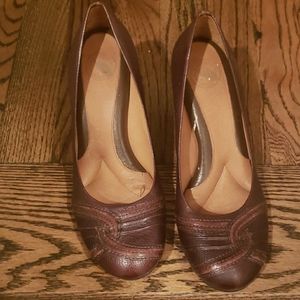 Nurture Brown Confortable Wedge Shoe